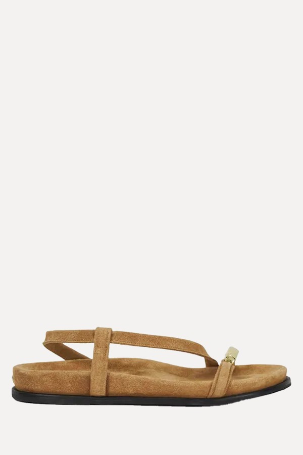 Lyn Gold Toe Trim Sandals