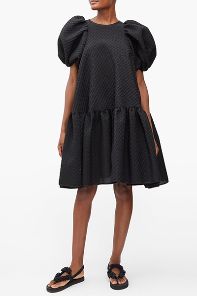 Alexa Puff-sleeve Floral-Matelassé Dress from Cecilie Bahnsen