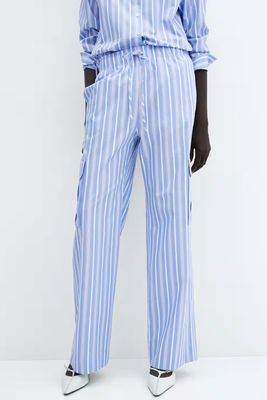 Striped Cotton Cargo Trousers from Mango