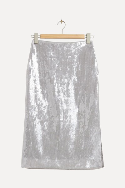 Sequinned Midi-Length Pencil Skirt from & Other Stories