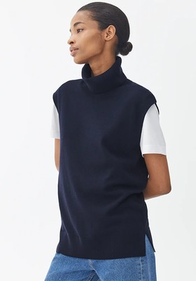 Merino Roll Neck Vest from Arket