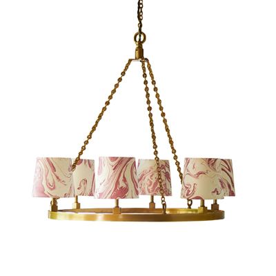 Halo Chandelier With Marble Shades from Pooky