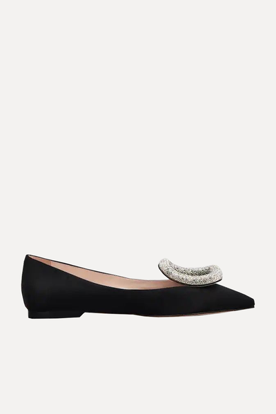 Viv' Choc Strass Buckle Ballerinas from Roger Vivier