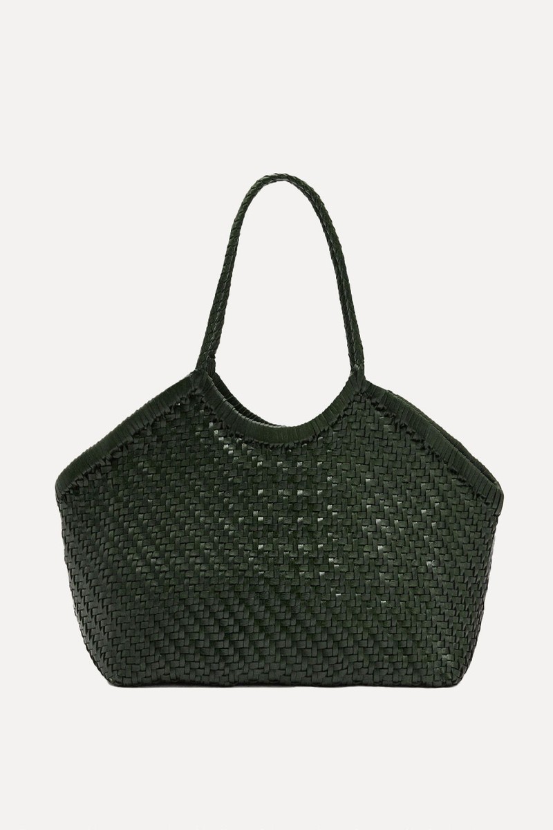 Woven Leather Shopper Bag from Parfois