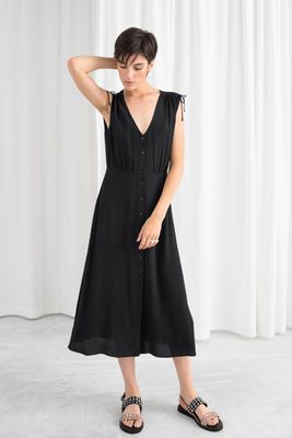 Drawstring Shoulder Midi Dress from & Other Stories