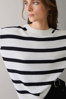 Striped Cape Style Sweater from Massimo Dutti
