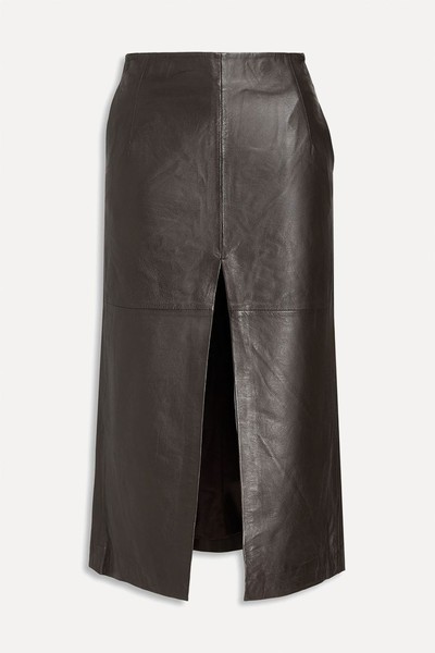 Mallory Leather Midi Skirt from Muubaa