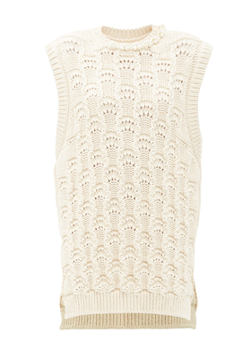 Faux Pearl-embellished Sweater Vest from Simone Rocha