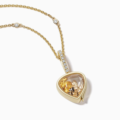 Petite Diamond Pear Locket from Loquet London