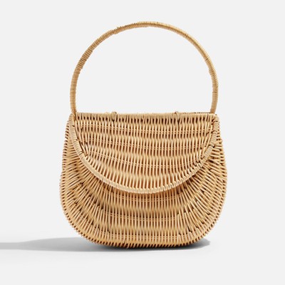 Split Wicker Straw Mini Grab Bag from Topshop