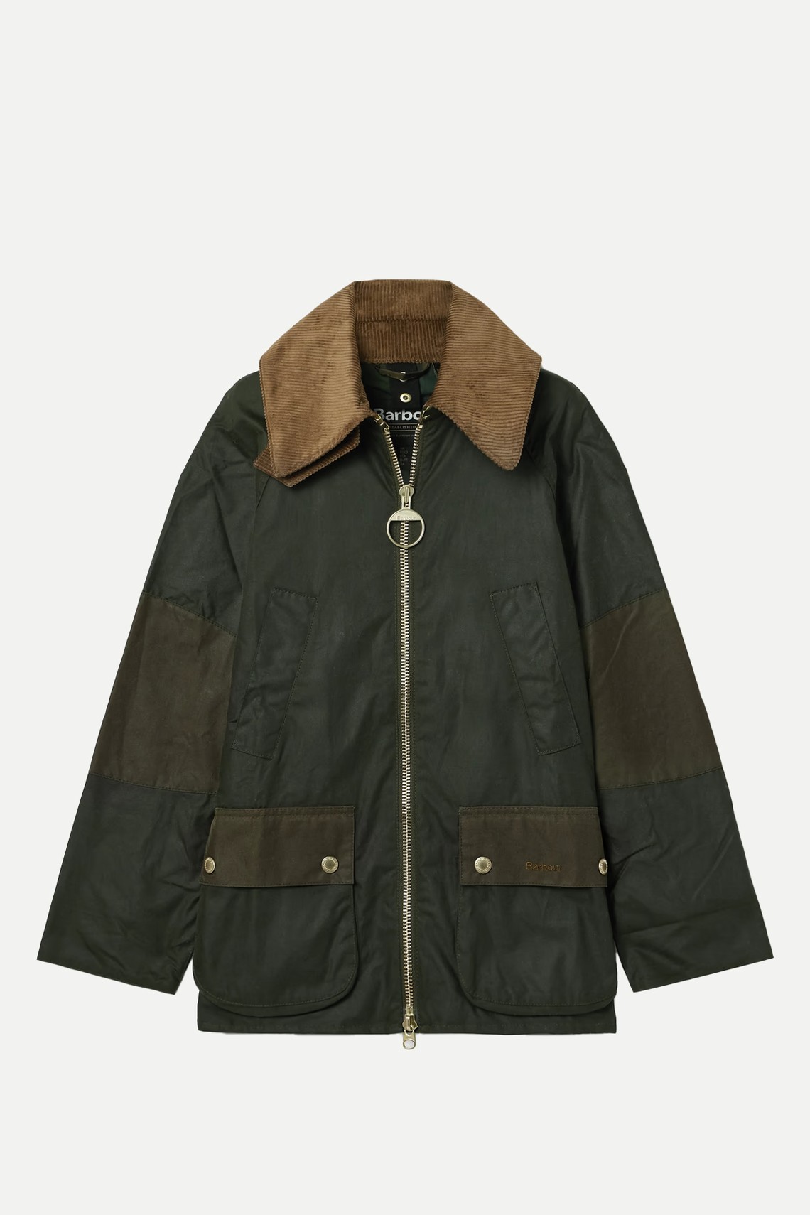 Allerston Corduroy-Trimmed Waxed-Cotton Jacket from BARBOUR