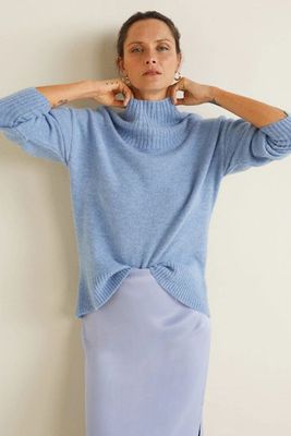 Ribbed Neck Sweater from Mango