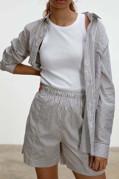 Organic Cotton Stripe Short, £155 | Riley Studio