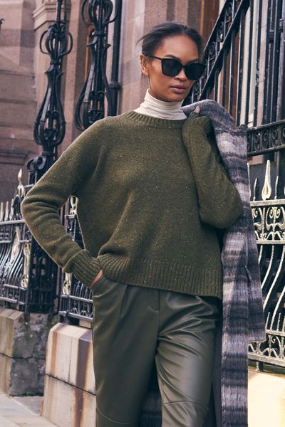 Dolman Sweater Moss Green, £399