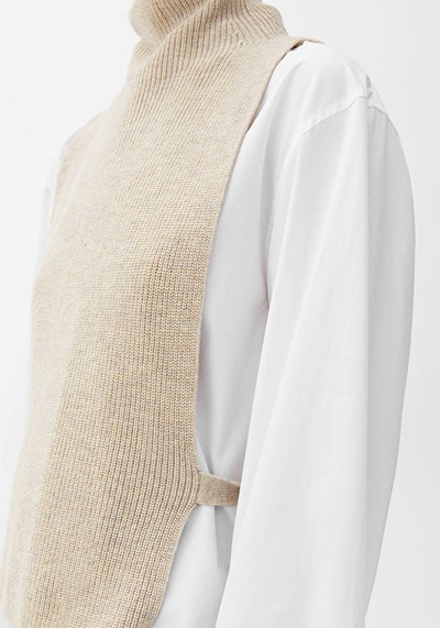 Rib Knit Bib Neck from Arket