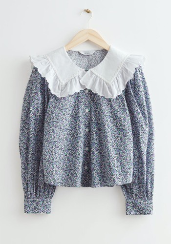 Printed Statement Collar Blouse from & Other Stories