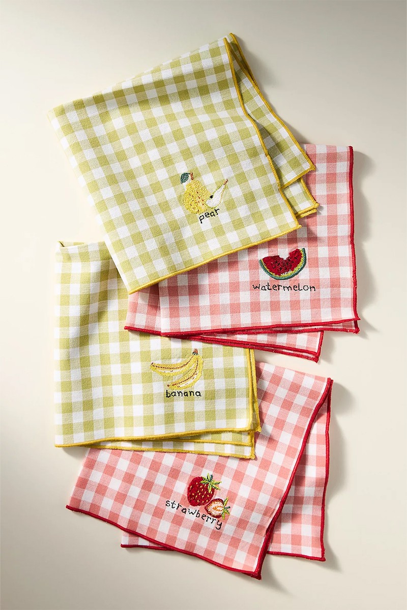 Set Of 4 Icon Fruit Napkins from Anthropologie