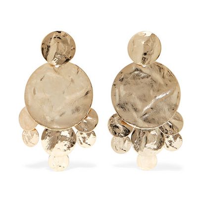 Ballo Hammered Gold-Tone Earrings from Rosantica