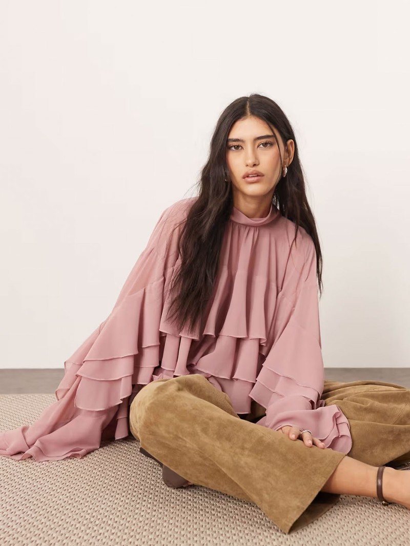 Chiffon High Neck Ultimate Ruffle Blouse, £75