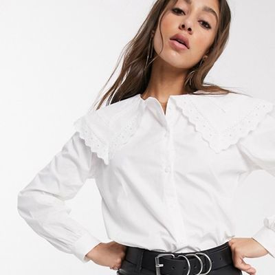 Object Shirt With Oversized Embroidered Collar from ASOS