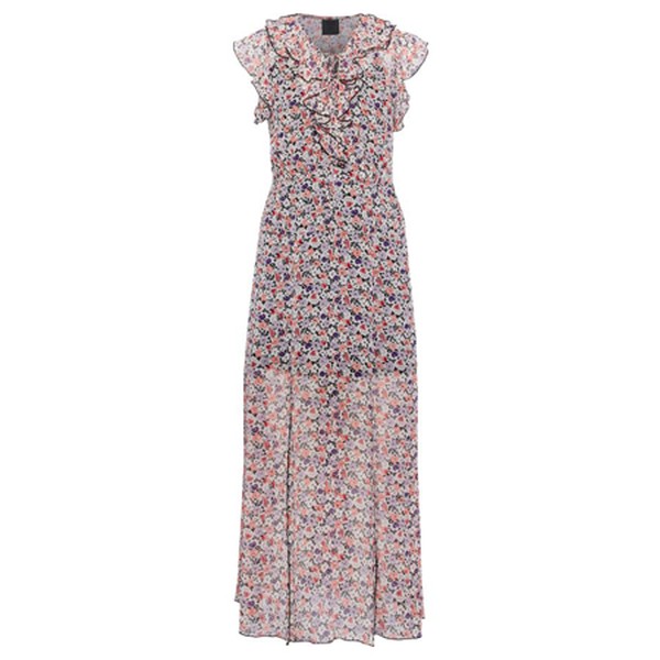 Ruffled Floral-Print Georgette Midi Dress from Anna Sui