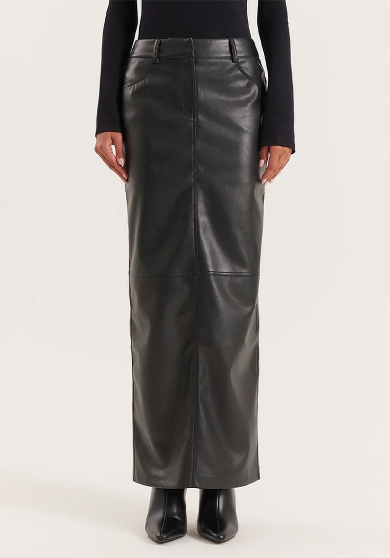 Carys Tailored PU Maxi Skirt