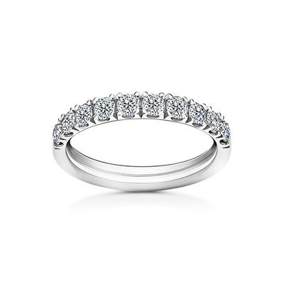 Micro Set Half Eternity Wedding Ring