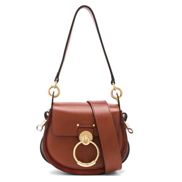 Large Tess Bag In Suede & Calfskin