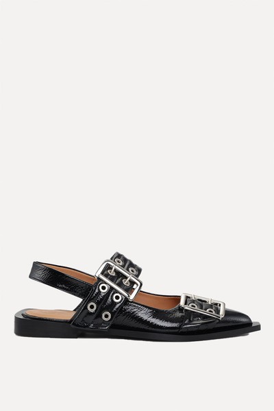 Feminine Buckle Ballerinas from Ganni