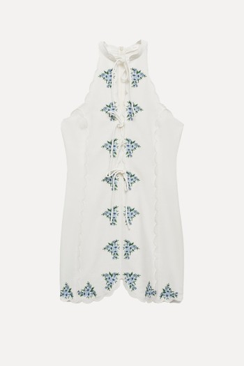 Bow Embroidered Dress   from Mango 