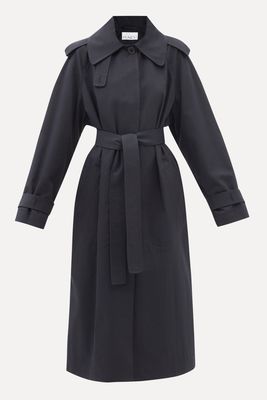 Wide Raglan-Sleeved Belted Trench Coat from Raey