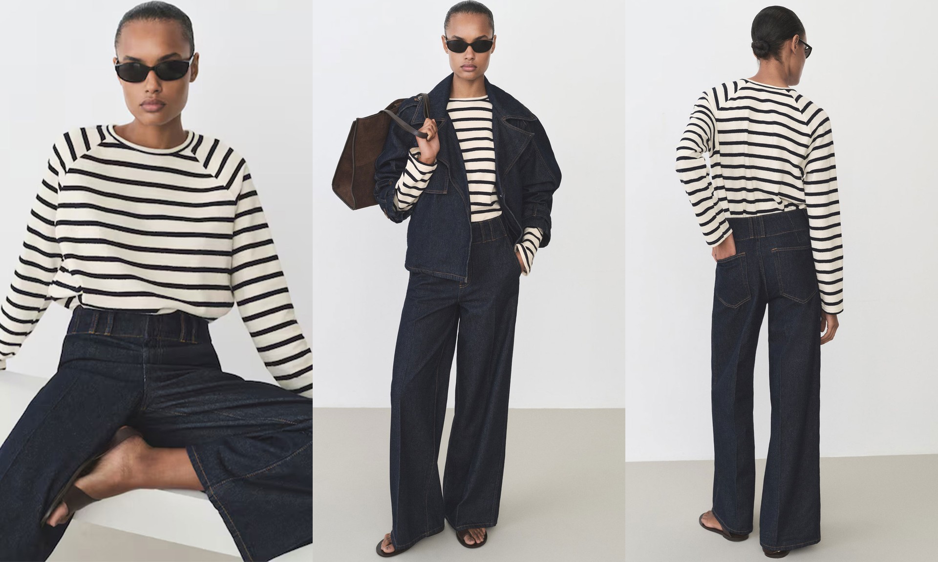 Striped Round-Neck Sweatshirt