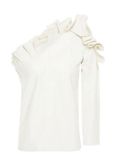 Cilao One-Shoulder Ruffled Leather Top from Iro