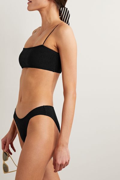 Smocked Recycled Bikini Briefs from TOTEME + NET SUSTAIN 