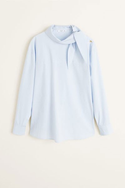 Bow Collar Shirt from Mango