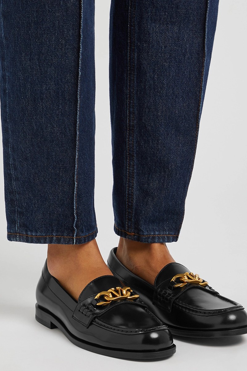 Embellished Leather Loafers from Valentino Garavani
