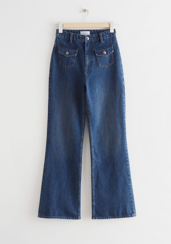 Flared Patch Pocket Jeans from & Other Stories