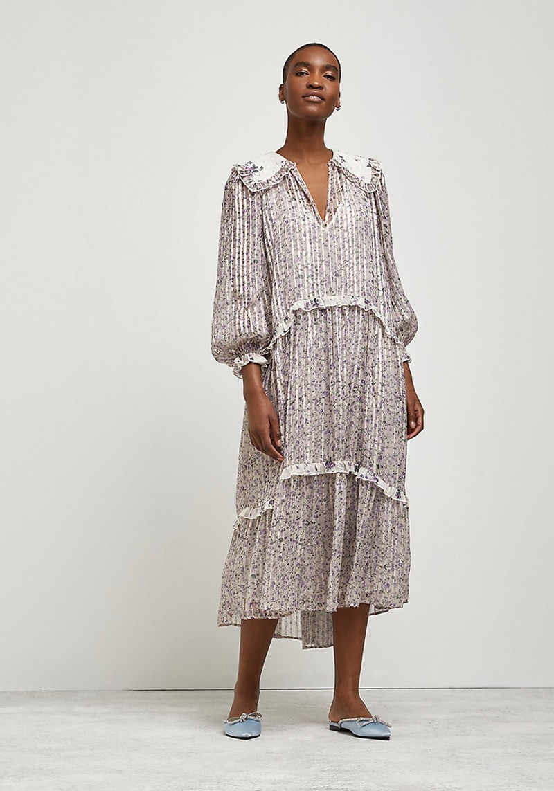 Oversized Collar Midi Dress from River Island