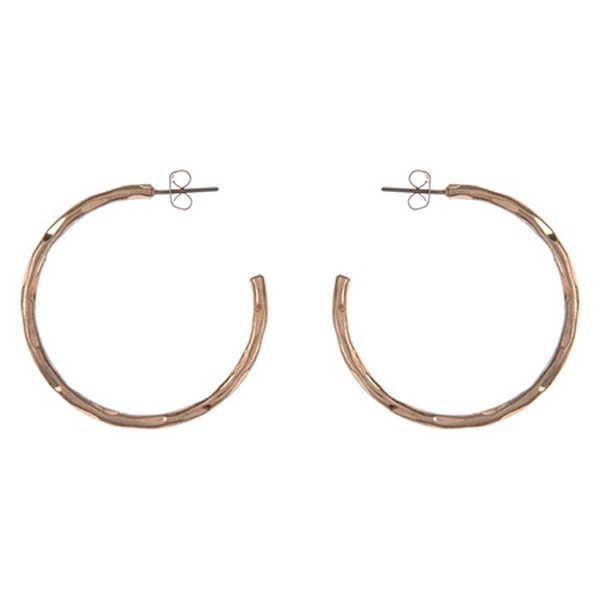 Gold Battered Hoop Earrings from Mint Velvet