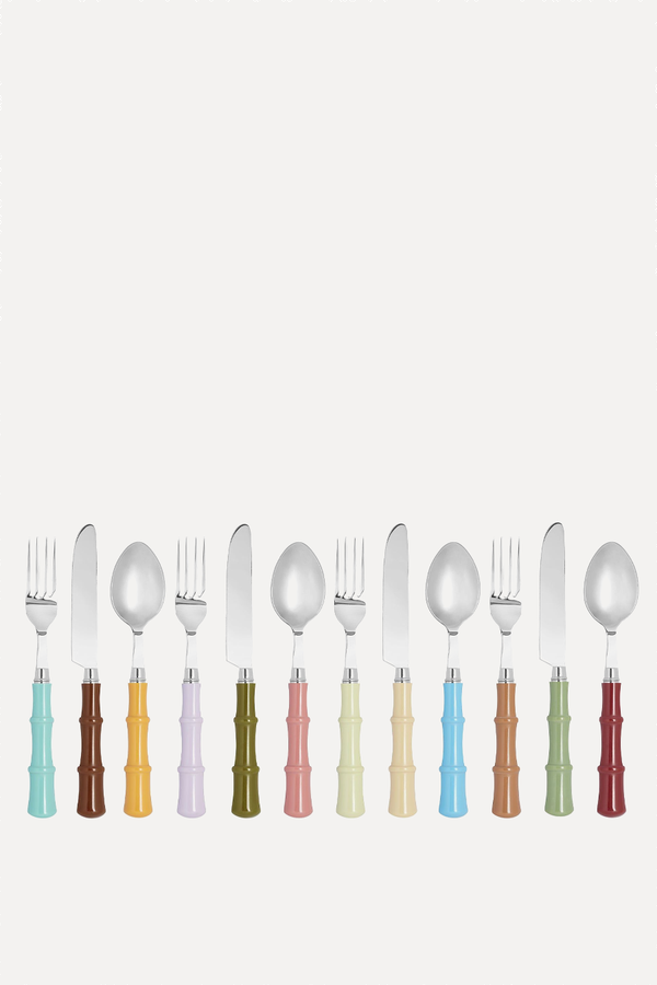 12 Piece Lacquered Bamboo Cutlery Set from  Host Home