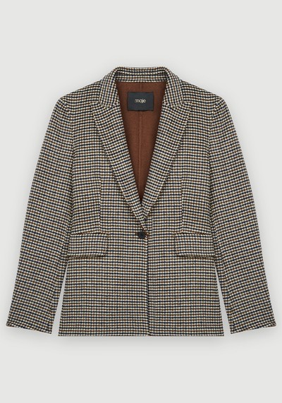 Checked Double-Faced Jacket from Maje