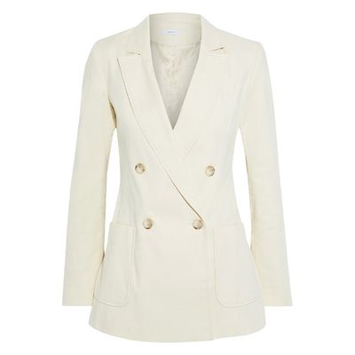 Dora Double-Breasted Cotton-Blend Canvas Blazer from Iris & Ink