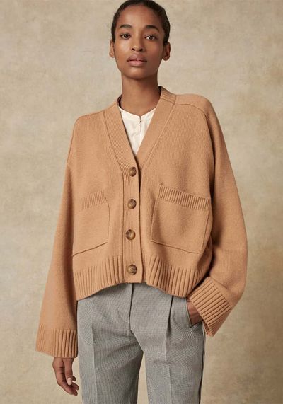 Merino Cashmere Boyfriend Cardigan from Me + Em