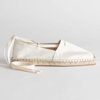 Square Toe Lace Up Espadrilles from & Other Stories