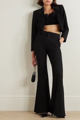 Anderson Cropped Satin-Trimmed Twill Blazer from A.L.C.