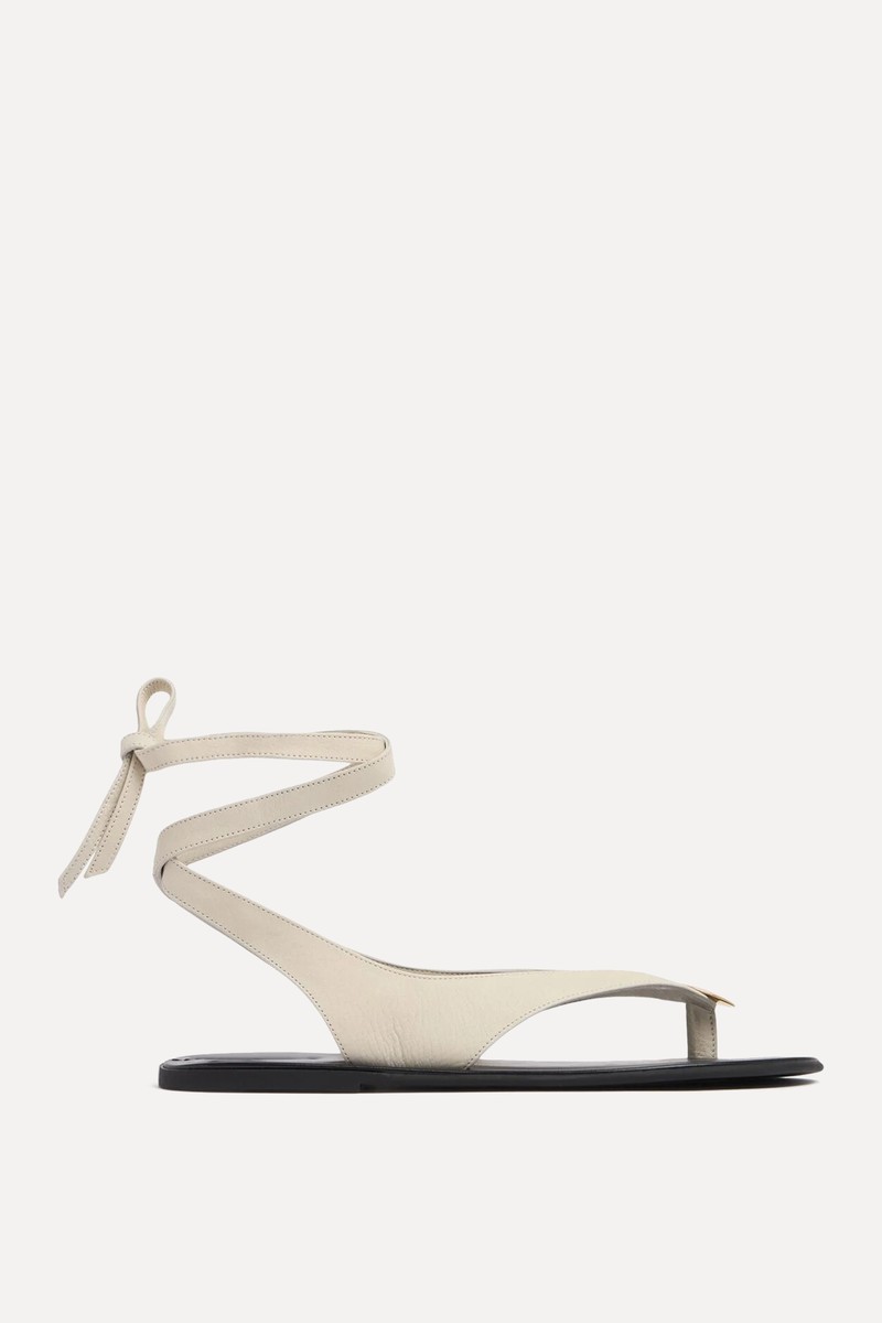Charm Leather Thong Sandals from The Row