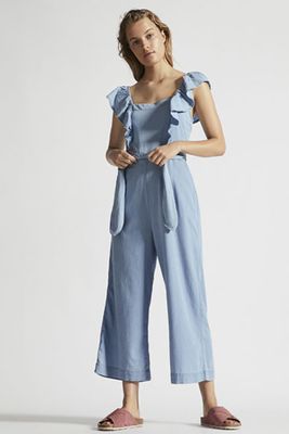 Long Jumpsuit With Straight Neckline