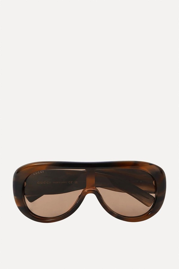 D-Frame Tortoiseshell Acetate Sunglasses from Gucci