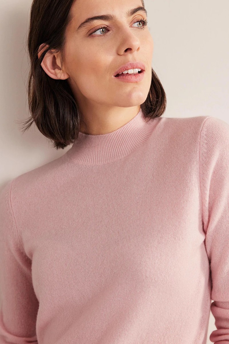 Cashmere Stand Neck Jumper from Boden