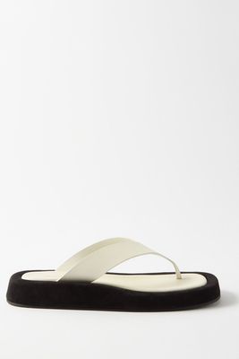 Ginza Leather and Suede Sandals from The Row